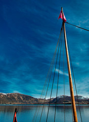 Sticker - Mât de bateau viking aux îles Lofoten, Norvège