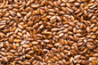 A group of raw flaxseeds