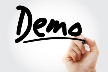 Poster - Demo text with marker
