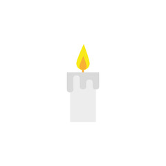 Canvas Print - burning candle light flat icon