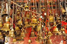 Ritual Bells For Worshippers At The Entrance To The Hindu Sivadol Temple, Sivasagar, Assam