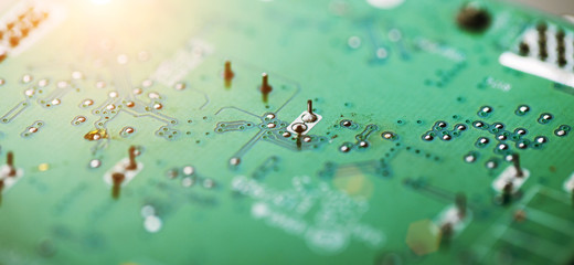 Wall Mural - Close-up of electronic circuit board