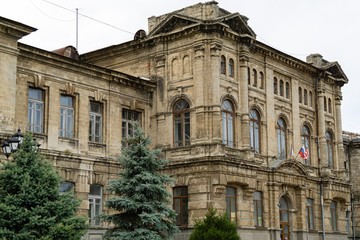 Old building of former girls' gymnasium, built in 19th century. After that gymnasium number 2 was located here. Now  historic building wait for repair.