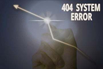 Fototapete - Conceptual hand writing showing 404 System Error. Concept meaning message appears when website is down and cant be reached