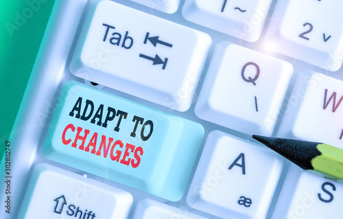 Word writing text Adapt To Changes Poster Mural XXL