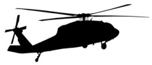 Helicopter Silhouette Vector Graphic 