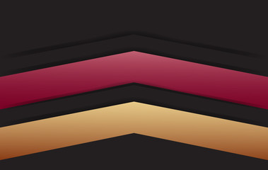 Wall Mural - black background overlap layer dimension with line design for modern background or website vector