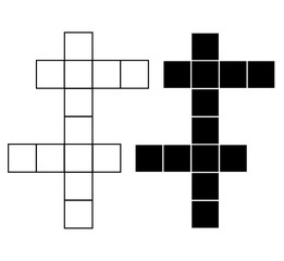 Poster - crossword icon on white background. flat style. crossword icon for your web site design, logo, app, 