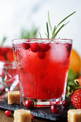 Canvas Print - Cranberry cocktail with vodka