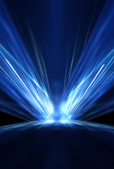 Wall Mural - abstract, backdrop, background, beam, black, blue, blur, bright, concert, concrete, dark, decoration