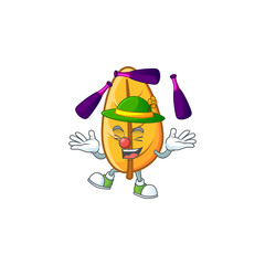 Sticker - Yellow autumn leaves in with mascot juggling