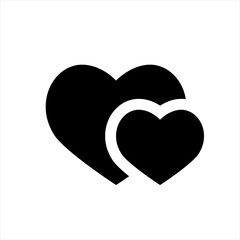 Wall Mural - Heart icon in trendy flat style isolated on background. Heart icon page symbol for your web site design Heart icon logo, app, UI. Heart icon Vector illustration, EPS10.