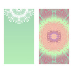 Wall Mural - Two card with spring floral ornament. Vector illustration. For invitation