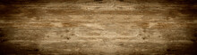 Old Brown Rustic Dark Brown Wooden Texture - Wood Background Panorama Banner Long