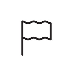 flat line flag icon. Logo element illustration. flag design. vector eps 10 . flag concept. Can be used in web and mobile .