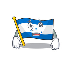 Canvas Print - Cartoon flag honduras isolated in character afraid