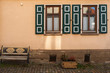 Fassade eines alten Hauses in der Altstadt von Idstein/Deutschland
