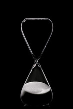 Crystal Hourglass On Dark Background