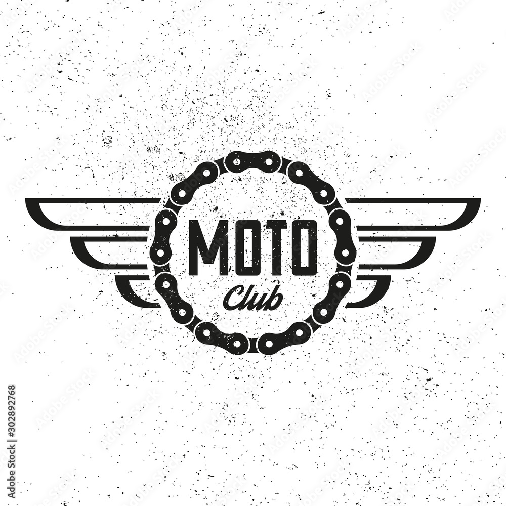 Moto club. Vintage motorcycle emblem, label, badge and logo Stock Vector |  Adobe Stock, image size:1000x1000