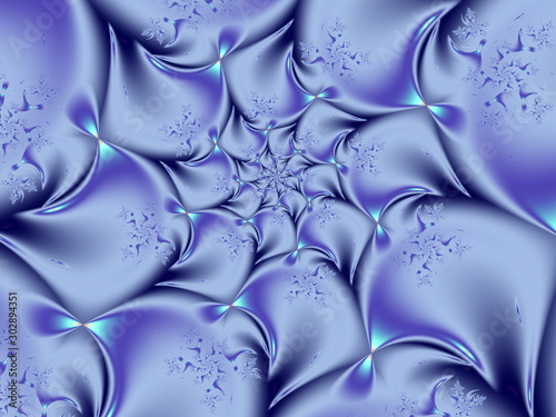 Cuadros en Lienzo Periwinkle Blue Fractal Spiral Background Pattern