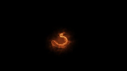 Wall Mural - Beautiful burning numbers of fire and glow. Flashing 2019 countdown to the new year 2020. New year 2020 countdown animation. Seamless loop. 4K