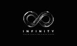 Abstract infinity logo, endless technology symbol and icon vector