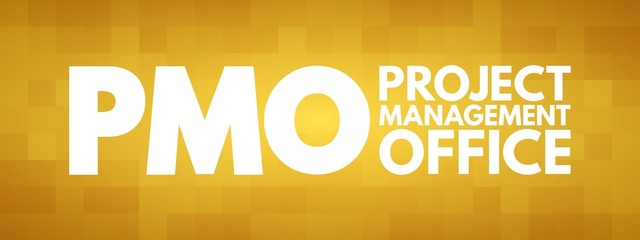 Poster - pmo - project management office acronym, business concept background