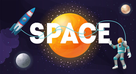 Sticker - Space Composition Poster Header