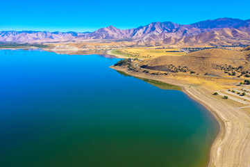 Aerial view, Isabella Lake in California