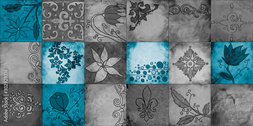 Nowoczesny obraz na płótnie wallpaper textures and abstract colorful patterns, wall tiles