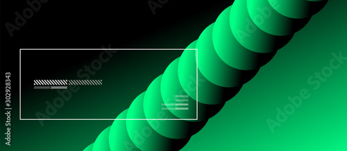 Simple abstract background with neon color circles. Memphis Style Geometric P...