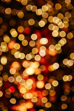 Christmas Tree Decoration Lighting With Blur Effect 
