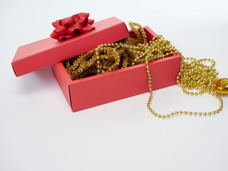 Canvas Print - Gift boxes with red ribbon. Happy New Year 2020