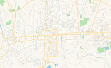  Printable street map of Quillacollo, Bolivia