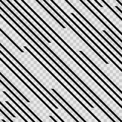Abstract line pattern on transparent background