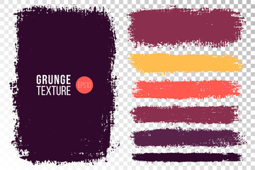 Poster - Hand painted various shapes for backdrops. Vector textured different color elements for designs. Simple textured backgrounds.