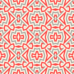 Geometric seamless pattern with different shapes. Geometry card. Ornamental background. Wrapping paper. Vector illustration.     