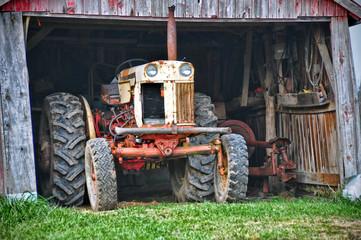 Wall Mural - Old Tractor in Shed