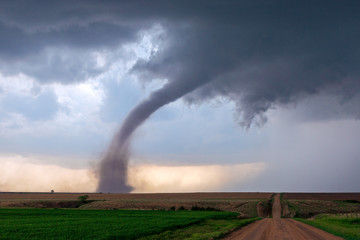 Wall Mural - tornado and supercell thunderstorm