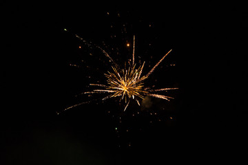 Wall Mural - firework isolated on black background
