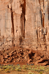 Wall Mural - The Red rock desert landscape of Monument Valley, Navajo Tribal Park in the southwest USA in Arizona and Utah, America