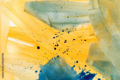 Abstract Yellow And Light Blue Watercolor Background The Color Splashing In The Paper Acrylic Painting Texture Buy This Stock Illustration And Explore Similar Illustrations At Adobe Stock Adobe Stock