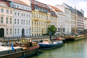 Old harbor in Berlin, Germany