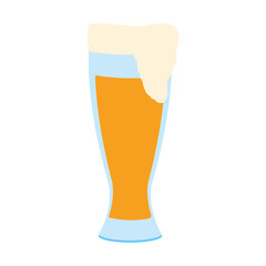 Canvas Print - glass with beer icon, flat design