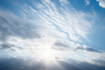 Poster - Sun behind the clouds.