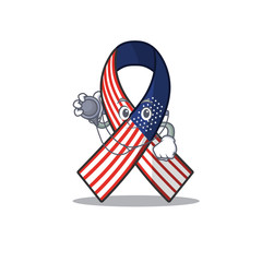 Sticker - Cartoon usa ribbon with the doctor character