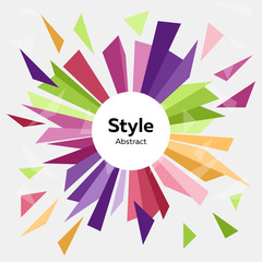 Fototapete - Isolated graphic element on abstract colorful background design
