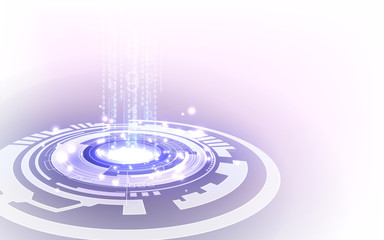 Poster - digital futuristic technology concept, abstract background