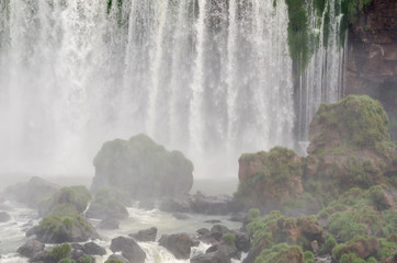 Wall Mural - overview of landscape to iguacu waterfalls in Brazil