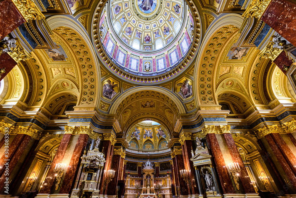 Obraz na płótnie Budapest, Ungheria, basilica di santo stefano w salonie